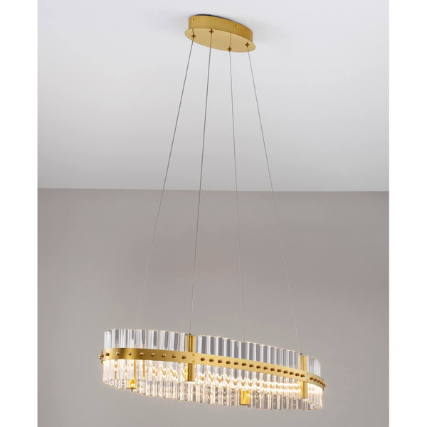 Okrągła lampa zwisająca MAYO LE44227 LED 45W 3500K pierścień złota