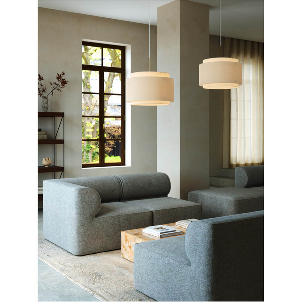 Lampa wisząca abażurowa Takai 2320403018 DFTP do jadalni beżowa