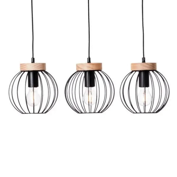 Potrójna lampa wisząca Sorana 99236/76 loftowa metalowa czarna
