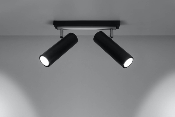 Reflektorowa LAMPA sufitowa Direzione SL.0500 Sollux regulowana OPRAWA listwa spot tuby czarne
