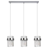 Kryształowa lampa wisząca Vetro LP-2910/3L CH do salonu chrom przezroczysta