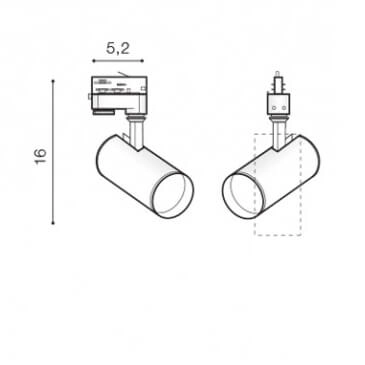 Szynowa lampa Kirke AZ4658 LED 10W 3000K do 3-fazowego systemu czarna