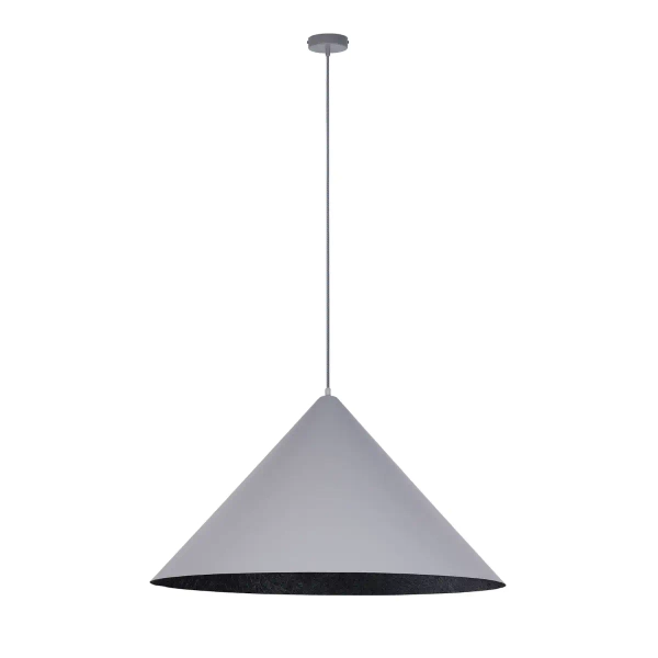 Lampa zwisowa do salonu VESUVIO 41053 stożek szary czarny