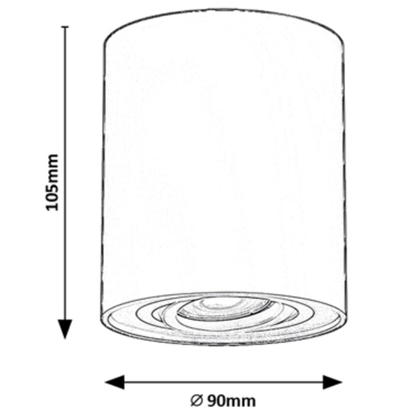 Minimalistyczny downlight natynkowy Kobald 2047 czarny spot nad blat