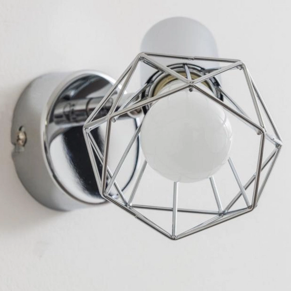 Kinkiet LAMPA ścienna XARA 54802-1 Globo druciana OPRAWA regulowana drut chrom