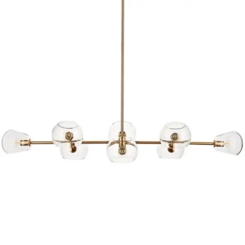 Lampa wisząca Cosmic ST-8954-P8 Step molekuły szklane przezroczyste złote