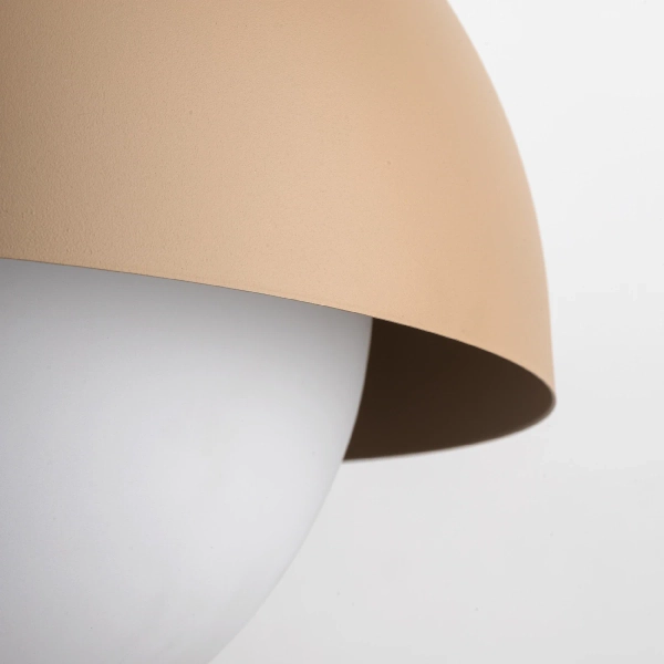 Wisząca lampa do salonu Bono Sabia mleczna kula beżowy