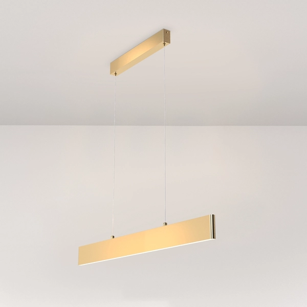 Lampa wisząca listwa podłużna metalowa LED 23W 3000K złota Step OUTLET