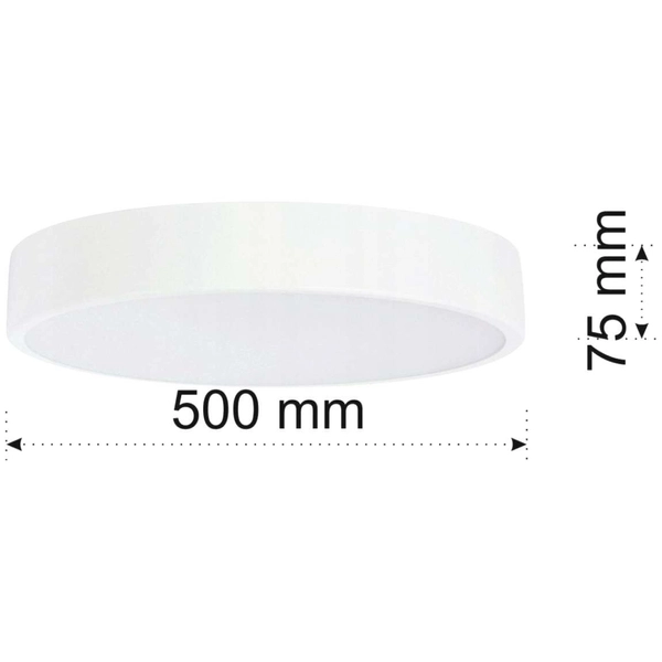 Sufitowa lampa do sypialni Cleo 137623600486 Team LED 69W 3000K okrągła biała