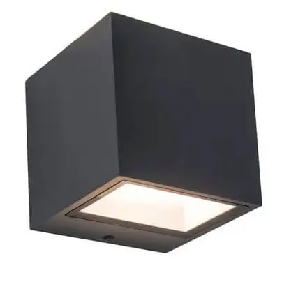 Kinkiet LAMPA ścienna GEMINI 5189125012 Lutec metalowa OPRAWA elewacyjna LED 9W 3000K kostka zewnętrzna IP54 czarna