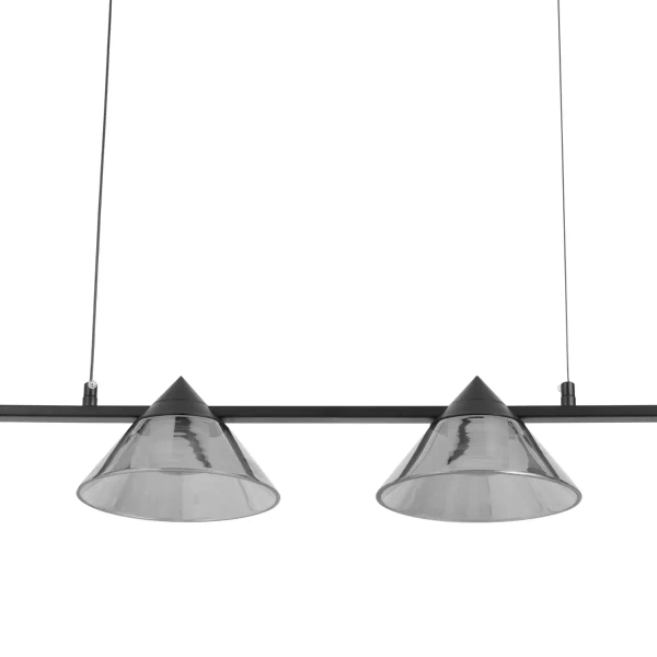 Lampa wisząca geometryczna BLAKE ST-MD1026 czarna szklana metalowa LED 24W 3000K nad stół