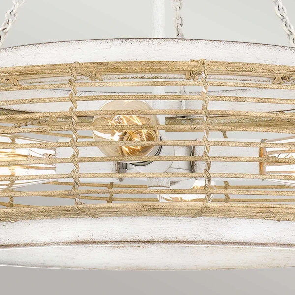 Boho wisząca lampa Waylon QZ-WAYLON-4P-AWH naturalna lina