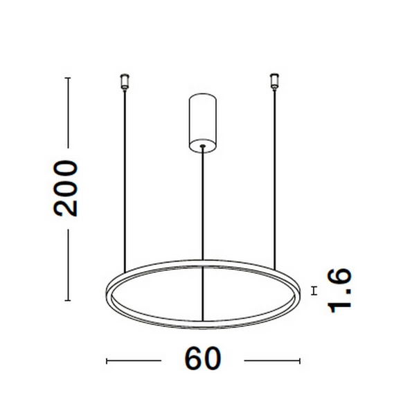 Biała lampa wisząca TOLUCA LE42783 do sypialni LED 36W 3000K ring
