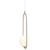 Szklana lampa wisząca Riva 1086G17 eliptyczna beżowa