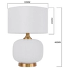 Ceramiczna lampka stołowa Tamiza LP-1515/1T small white do salonu biała