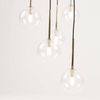 Wisząca lampa Aurora 10258 do salonu bańki bubbles złoty przezroczysty czarny
