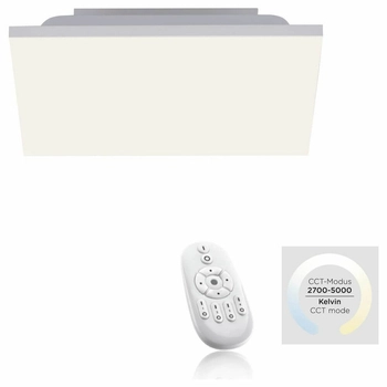 Kwadratowa lampa sufitowa Canvas LED 20W 2700-5000K biała do holu