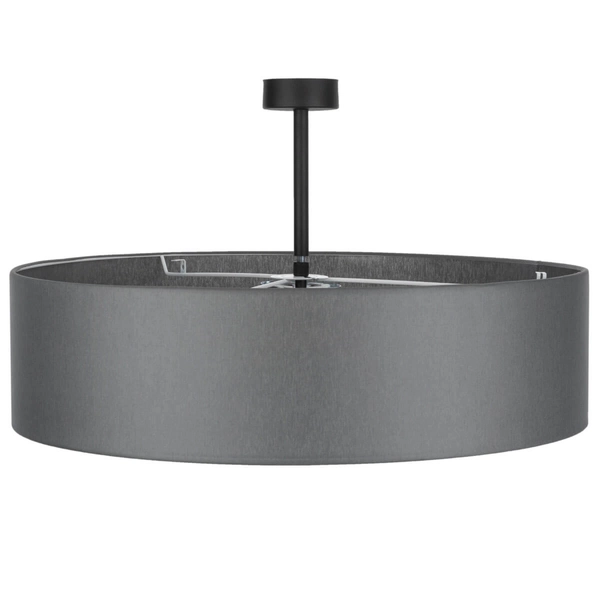 Okrągła lampa nasufitowa Rondo 4239 do kuchni round metalowa szara