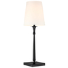 Lampka stołowa do salonu Austin T01241BK-WH Cosmolight metal tkanina czarna biała