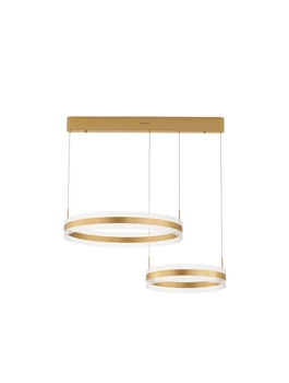 Jadalniana lampa wisząca COLIMA LE42754 pierścienie LED 124W 3000K złote