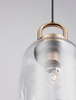 Stylowa lampa wisząca Banes do jadalni złota przezroczysta