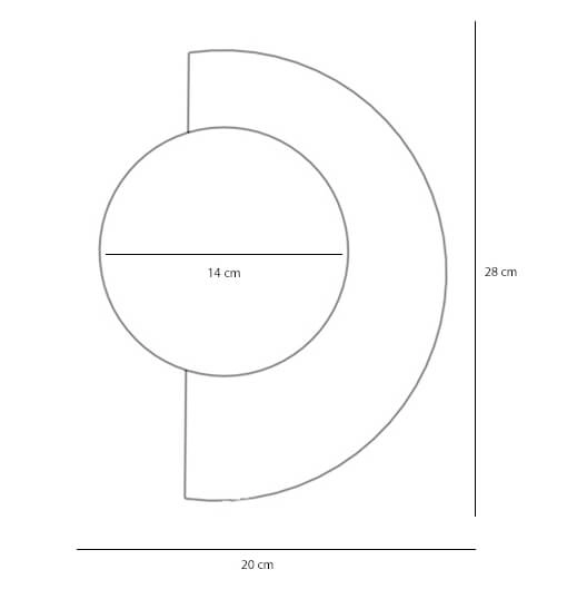 Lampa ścienna metalowa LOOP 1125C18 Aldex okrągła szklana różowa