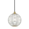 Kulista wisząca lampa Marni QN-MARNI-1P-NBR LED 5W 3000K mosiądz