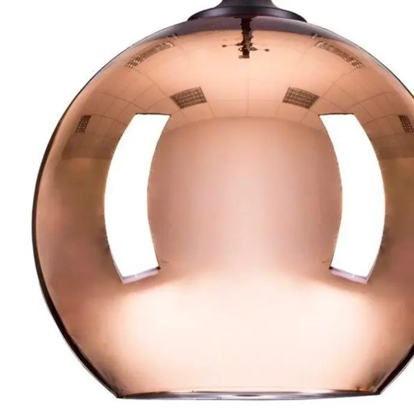 Lampa wisząca do salonu Glow ST-9021-S copper Step kulista mirror miedziana