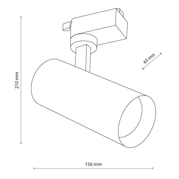 Szynowa ledowa lampa jednofazowa Tracer 18178 LED 10W CCT czarny