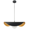 Wisząca lampa ENZO ST-F22020601-D80 black szklana kula czarny złoty
