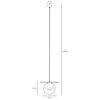 Salonowa lampa wisząca kula LOOP 1125G17_L Aldex szklana beżowy