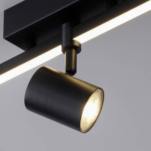 Kierunkowa lampa sufitowa Barik czarny reflektorek do holu