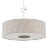 Abażurowa wisząca lampa CEDRO 11666 tkaninowa beżowa