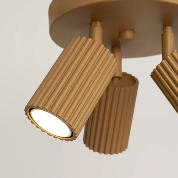 Potrójna lampa sufitowa KARBON SL.1563 z regulacją tubki złote
