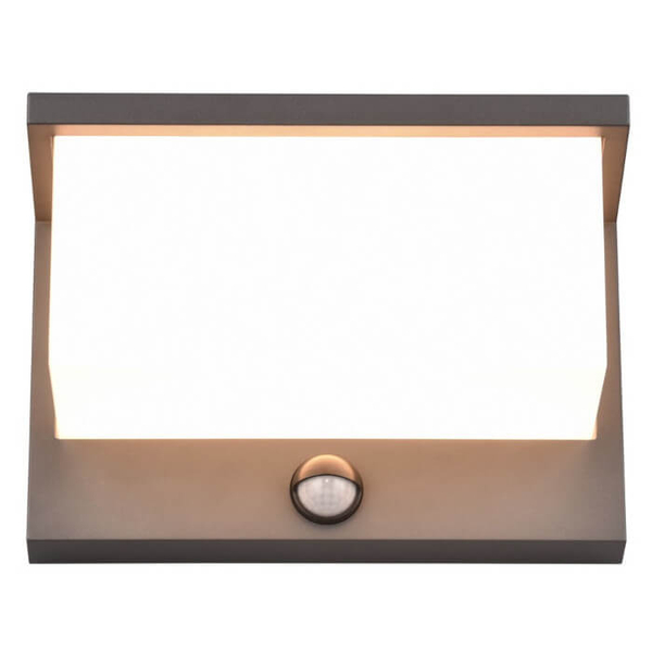 Elewacyjna lampa z czujnikiem ruchu JEVELLO DL142240969 LED 13W 3000K antracyt