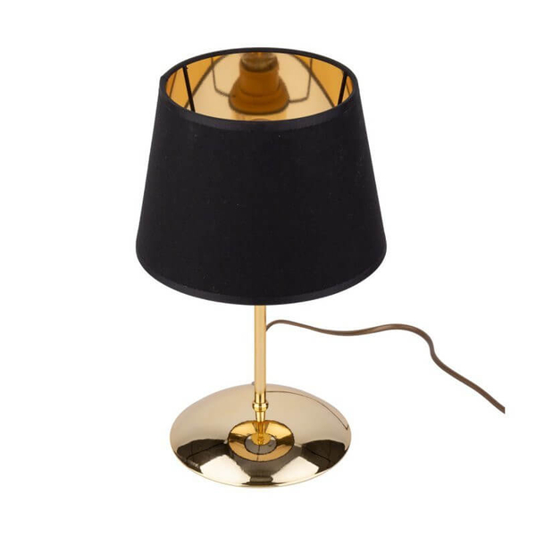 Stołowa lampka do salonu GLORY 5496 TK Lighting abażurowa czarna złota