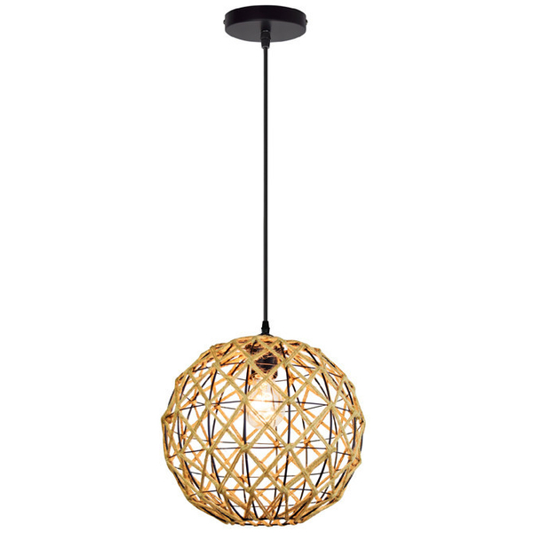 Loftowa LAMPA wisząca UMEA industrialna OPRAWA kula ZWIS sznur beżowy czarny
