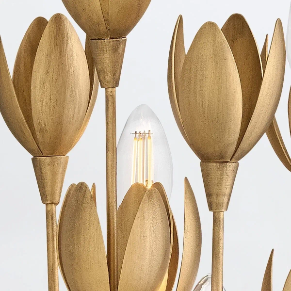 Dekoracyjny kinkiet ścienny Flora QN-FLORA-3W-GD do salonu złoty