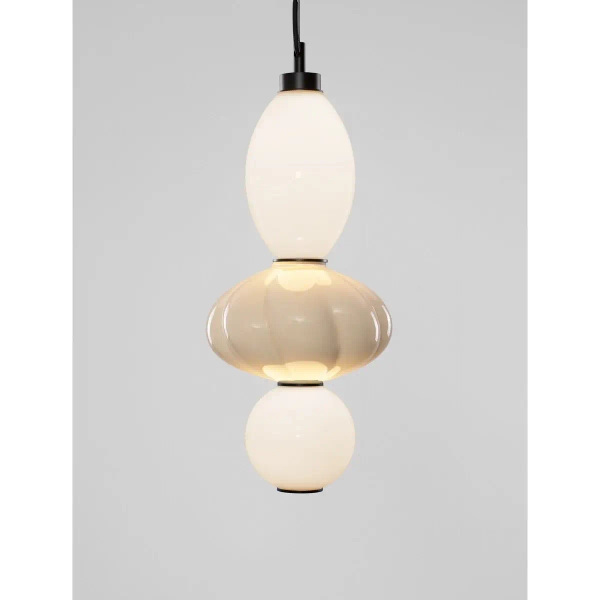 Lampa wisząca skandynawska CASURNO LE45221 LED 18W 3000K beżowa biała