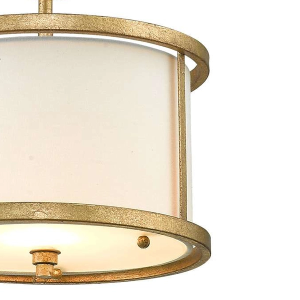 LAMPA wisząca GN-LEMURIA-MP Elstead GILDED NOLA metalowa OPRAWA okrągła złota biała