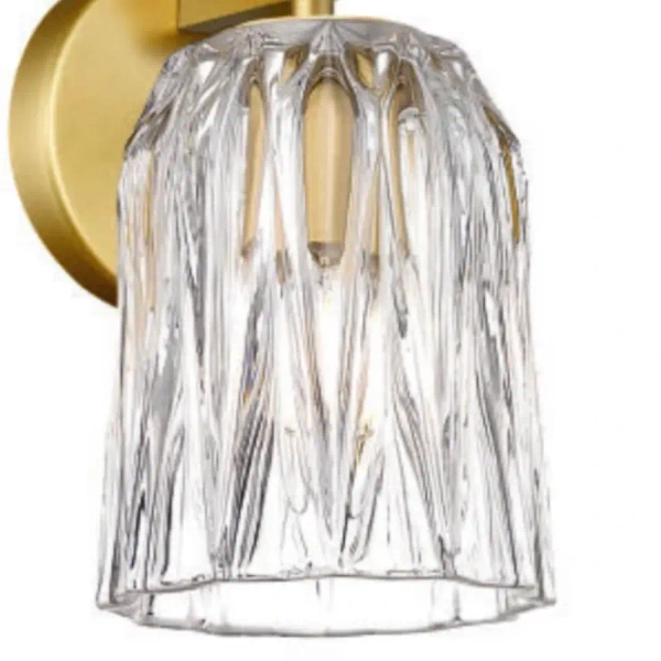 Szklana lampa na ścianę Tazza W0590-01A-V7AC Zumaline przezroczysty złoty