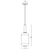 Szklana lampa wisząca 22070 do kuchni nad stół biała złota