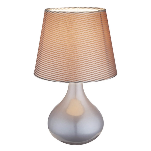 Nocna lampa Freedom 21651 do sypialni ceramika szara