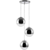 LAMPA wisząca VEN W-603/3 szklana OPRAWA kule ZWIS kaskada chrom