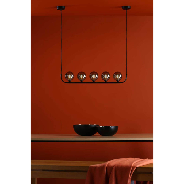 Wisząca lampa molekułowa Cradle CRA0522-01 czarny przydymiony