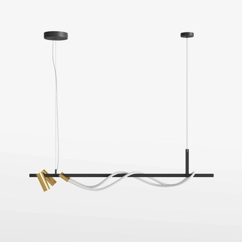 Wisząca lampa sznur Rosa MOD166PL-L30GB3K LED 42W 3000K czarna