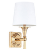 Lampa ścienna do jadalni Austin W01265AU-WH Cosmolight metal tkanina złota biała