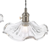 Wisząca lampa szklana Hadano HAD3661-12 falista chrom przezroczysty