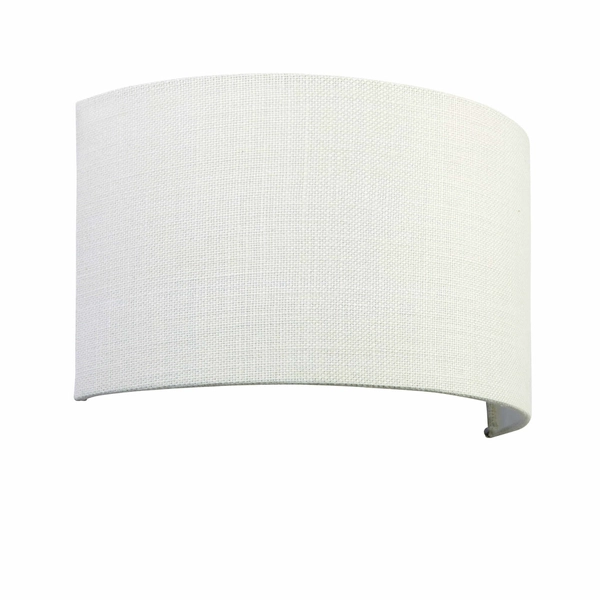 Ścienny kinkiet Obi 70334 Endon półokrągły metal tkanina biały
