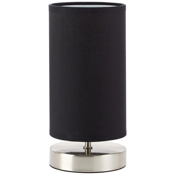 Tkaninowa lampa stołowa Clarie 13247/06 czarna chrom